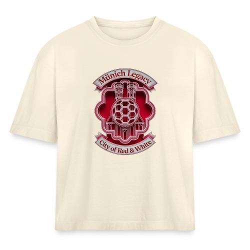 Munich Pride Fan T Shirt, Football City Pride Gift - Women's Heavyweight Cropped T-Shirt