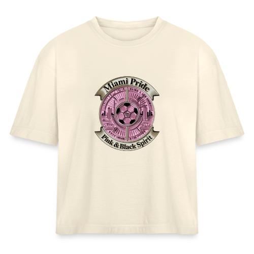 Miami Pride T Shirt, Soccer City Pride Gift - Women's Heavyweight Cropped T-Shirt