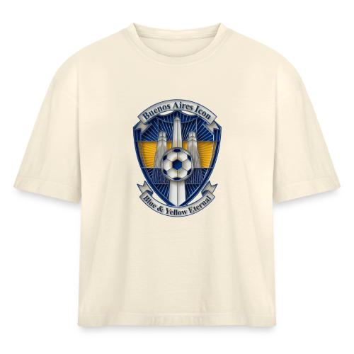 Buenos Aires Icon T Shirt, Soccer City Pride Gift - Women's Heavyweight Cropped T-Shirt