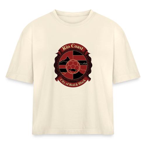 Flamengo Rio Coast T Shirt, Football Pride Gift - Women's Heavyweight Cropped T-Shirt