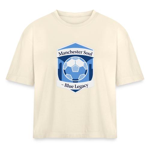 Manchester Soul Soccer City Emblem T Shirt, Gift - Women's Heavyweight Cropped T-Shirt