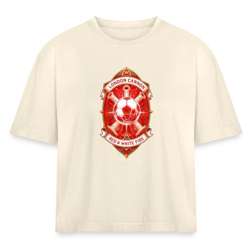 Red London Cannon T Shirt,Football City Pride Gift - Women's Heavyweight Cropped T-Shirt