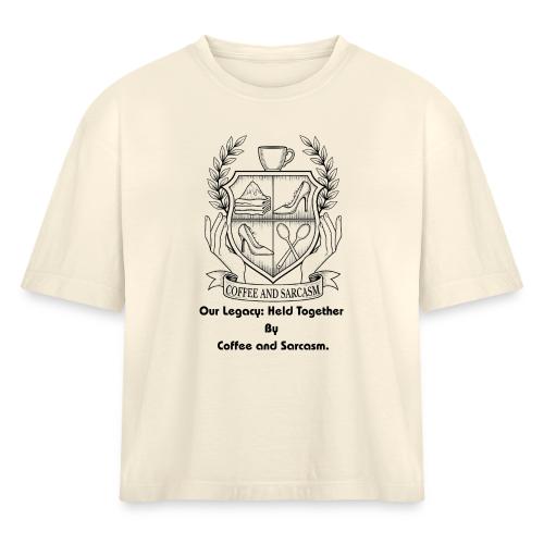 Sarcastic Mom T-Shirt, Mug - Women's Heavyweight Cropped T-Shirt