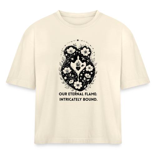 Eternal Flame of Embrace T-Shirt - Women's Heavyweight Cropped T-Shirt
