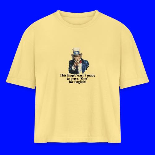 Uncle Sam - Finger - Women's Heavyweight Cropped T-Shirt