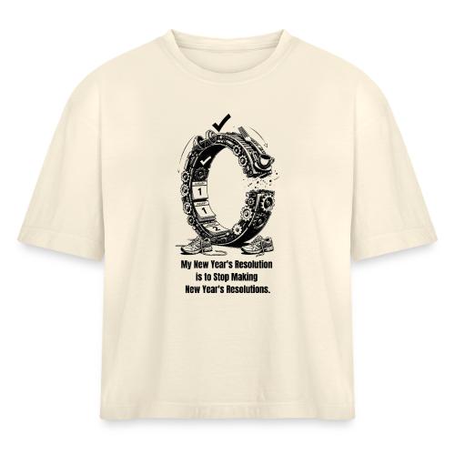 The Resolution Loop - Sarcastic New Year's T-Shirt - Women's Heavyweight Cropped T-Shirt
