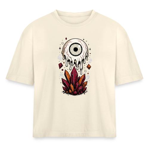 Melting Eyeball - Women's Heavyweight Cropped T-Shirt
