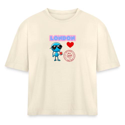 Smoon City_London - Women's Heavyweight Cropped T-Shirt