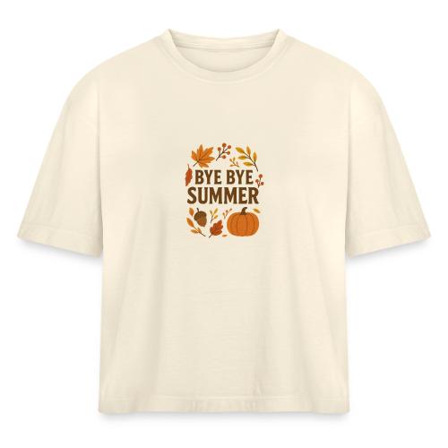 Bye Bye Summer - Women's Heavyweight Cropped T-Shirt