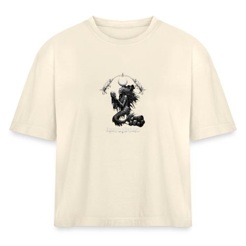 love and haunted - Women's Heavyweight Cropped T-Shirt