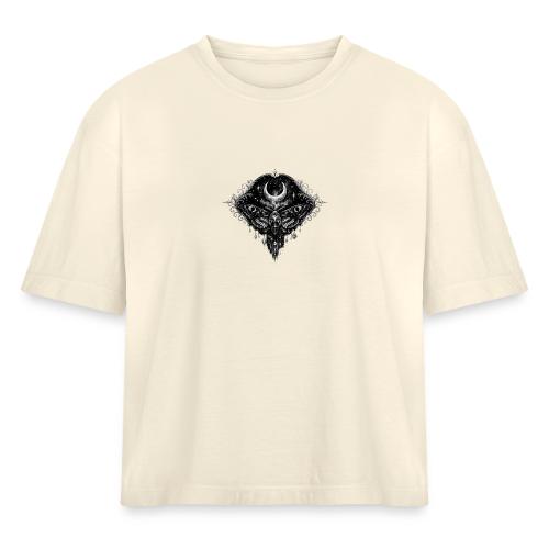 Crescent Moth - Women's Heavyweight Cropped T-Shirt