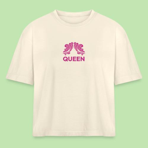 Queenlisse™ Signature Crown T-Shirt – Elegant - Women's Heavyweight Cropped T-Shirt