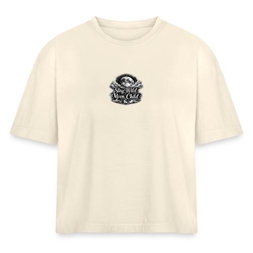 Stay Wild Moon Child - Women's Heavyweight Cropped T-Shirt