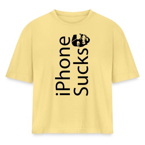 iPhone Sucks - Women's Heavyweight Cropped T-Shirt
