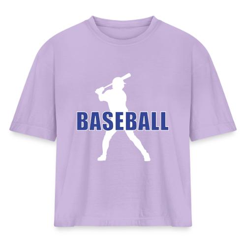 Classic Baseball Swing - Women's Heavyweight Cropped T-Shirt