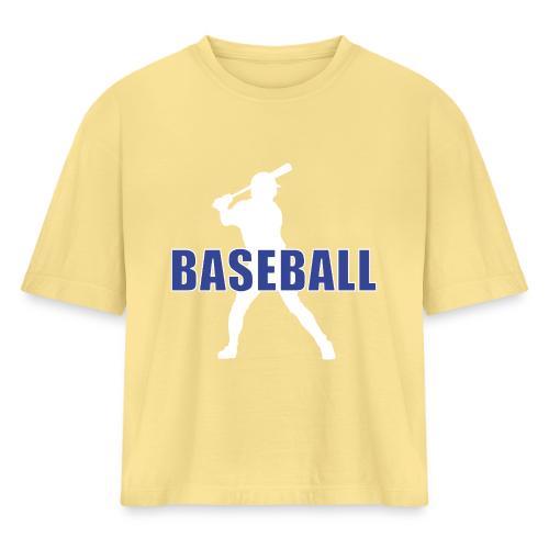 Classic Baseball Swing - Women's Heavyweight Cropped T-Shirt