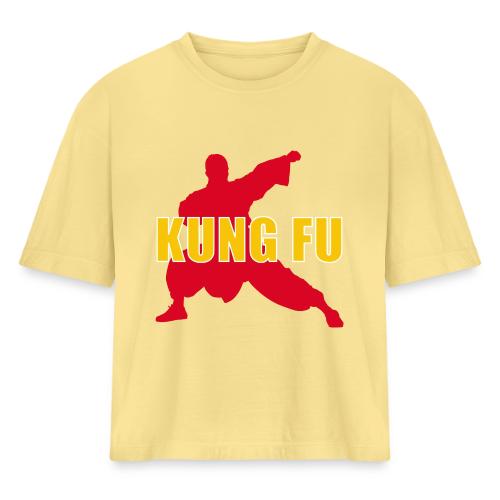 Kung Fu Energy - Women's Heavyweight Cropped T-Shirt