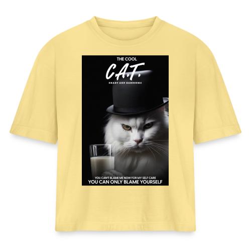 The Cool Cat - Women's Heavyweight Cropped T-Shirt