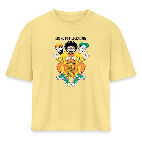 Legendary Broke Crew Retro - Women's Heavyweight Cropped T-Shirt