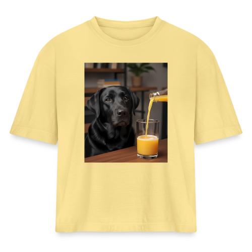 Golden Retriever Chill Juice Vibes - Women's Heavyweight Cropped T-Shirt