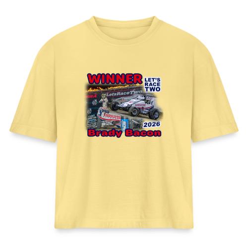 Brady Bacon #LetsRaceTwo Winner - Women's Heavyweight Cropped T-Shirt