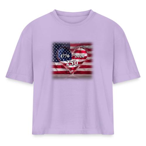 1776-2026 | 250 Years USA - Women's Heavyweight Cropped T-Shirt