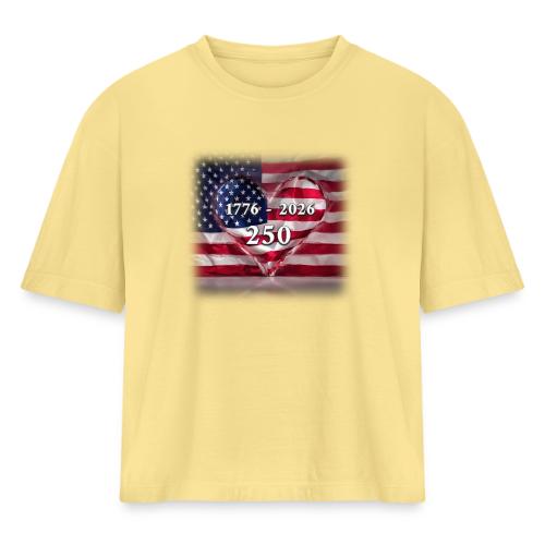 1776-2026 | 250 Years USA - Women's Heavyweight Cropped T-Shirt