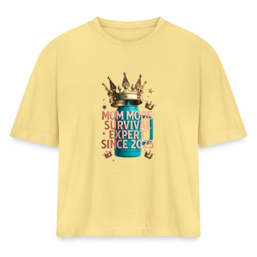 Mom Mode Survival Expert Tee - Women's Heavyweight Cropped T-Shirt