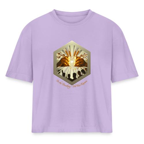 Easter Eternal Bread Breaking Tee,Recognition Gift - Women's Heavyweight Cropped T-Shirt