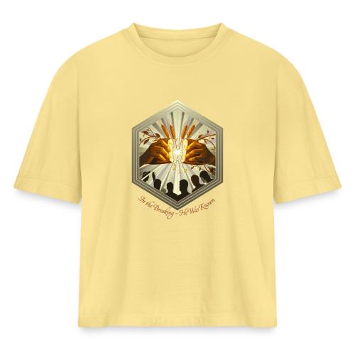 Easter Eternal Bread Breaking Tee,Recognition Gift - Women's Heavyweight Cropped T-Shirt