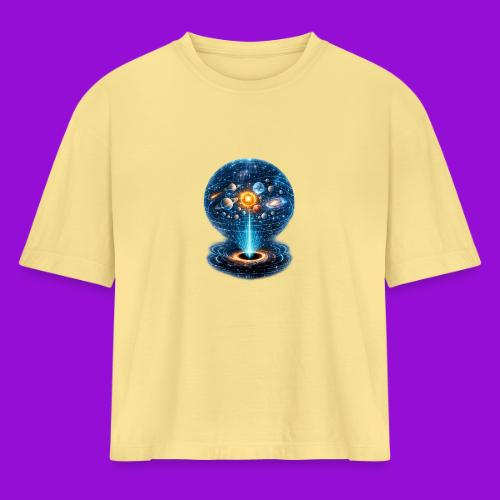 Holographic Universe - Women's Heavyweight Cropped T-Shirt