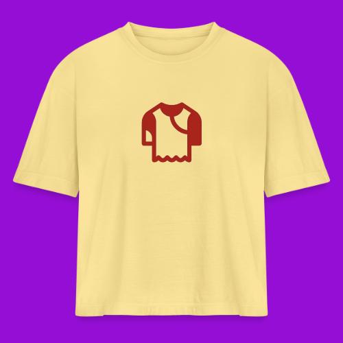 Logo outline - Women's Heavyweight Cropped T-Shirt