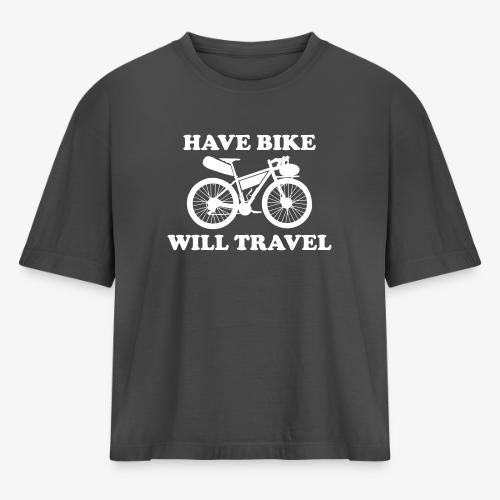 have bike will travel - Women's Heavyweight Cropped T-Shirt