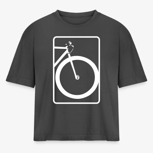 Front Wheel Forward - Women's Heavyweight Cropped T-Shirt
