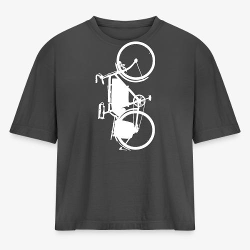 swiss_army_bike_bw - Women's Heavyweight Cropped T-Shirt