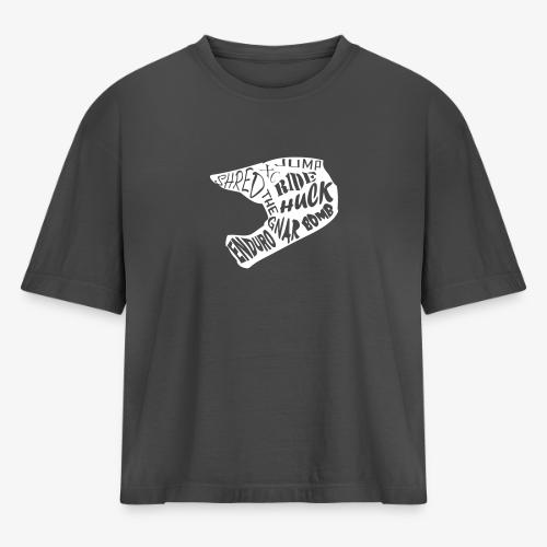 MTB Slang Helmet - Women's Heavyweight Cropped T-Shirt