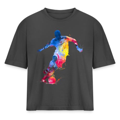 Soccer: Splash Kick - Women's Heavyweight Cropped T-Shirt