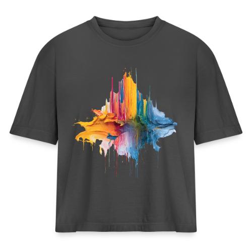 Impasto Spectrum - Women's Heavyweight Cropped T-Shirt