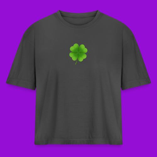 Four leaf clover - Women's Heavyweight Cropped T-Shirt