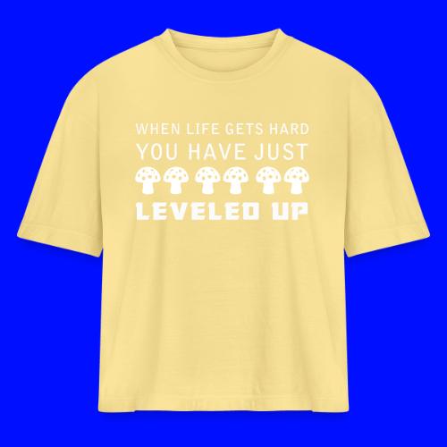 Level Up - Women's Heavyweight Cropped T-Shirt