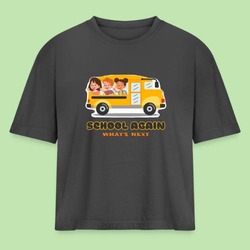 first day of school outfit- school again - Women's Heavyweight Cropped T-Shirt