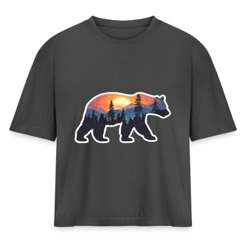 Mountain Spirit Bear - Women's Heavyweight Cropped T-Shirt
