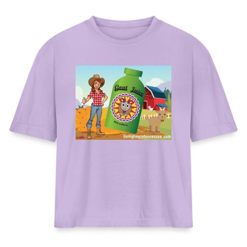 Nicole Sauce's Goat Juice - Women's Heavyweight Cropped T-Shirt