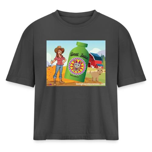 Nicole Sauce's Goat Juice - Women's Heavyweight Cropped T-Shirt