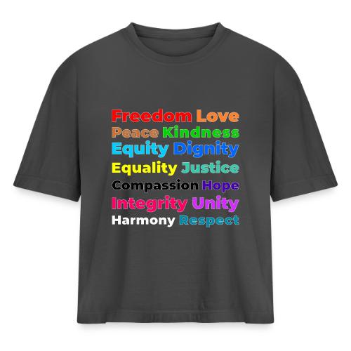 Words of Light - Women's Heavyweight Cropped T-Shirt