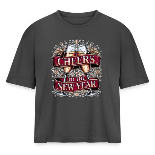 New Year's Champagne T-Shirt - Women's Heavyweight Cropped T-Shirt