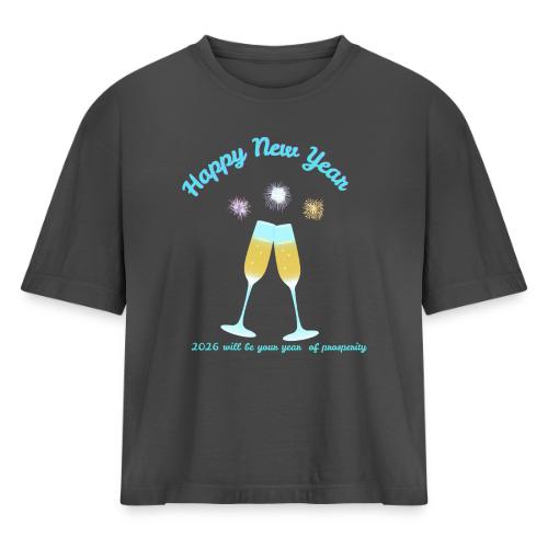 Happy New Year 2026 Prosperity Design - Women's Heavyweight Cropped T-Shirt