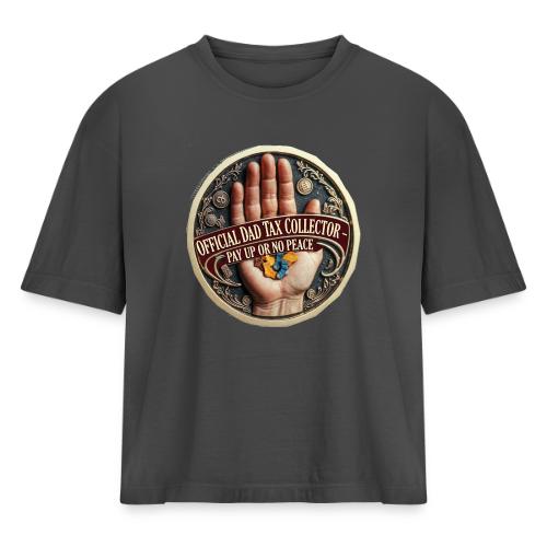 Dad Tax Collector Medallion T Shirt - Women's Heavyweight Cropped T-Shirt