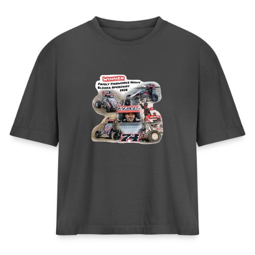 Luke Hall - Eldora Speedway FFN#1 Design 1 - Women's Heavyweight Cropped T-Shirt