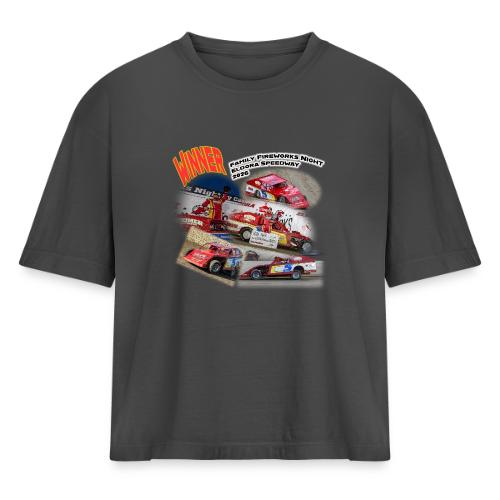 Jonathan Taylor Eldora Speedway FFN#1 Design 2 - Women's Heavyweight Cropped T-Shirt